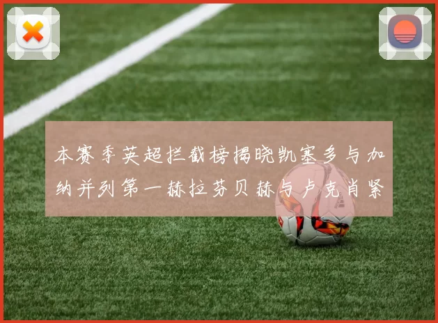 本赛季英超拦截榜揭晓凯塞多与加纳并列第一赫拉芬贝赫与卢克肖紧随其后